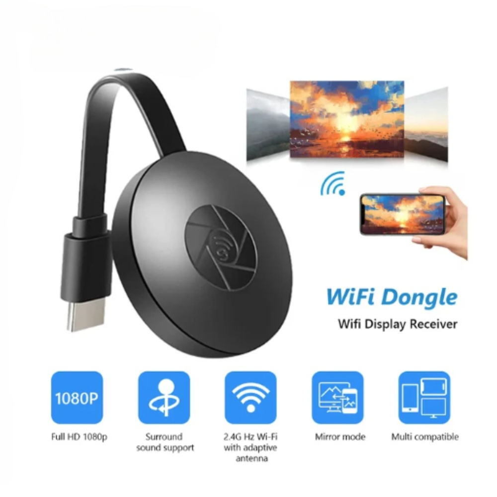 Chromecast Original G2 4K Ultra HD Para Transmissão De TV De Alta Definição Google Miracast