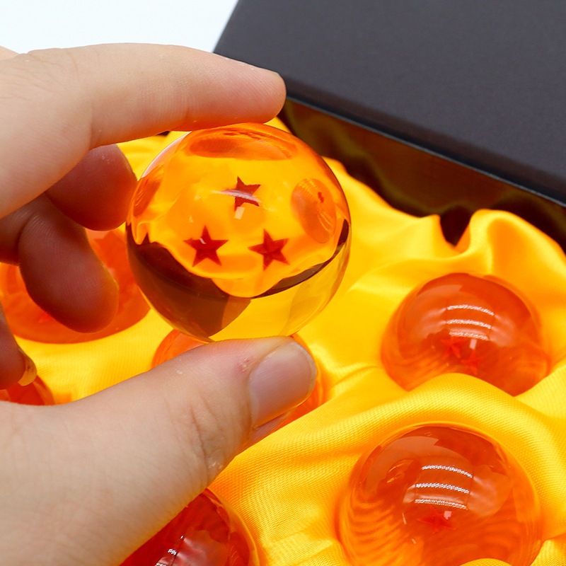 7Pcs/Set 3,5cm Dragon Ball Z Crystal Anime Figura 1 2 3 4 5 6 7 Star Shenron Wish Balls Cosplay Adereços Para Decoração De Mesa Colecionáveis