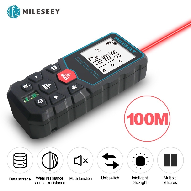 ★ Mileseey Rangefinder Laser 100M Smart Digital Lazer Nível Finder Visor LCD De Alta Precisão Display Eletrônico
