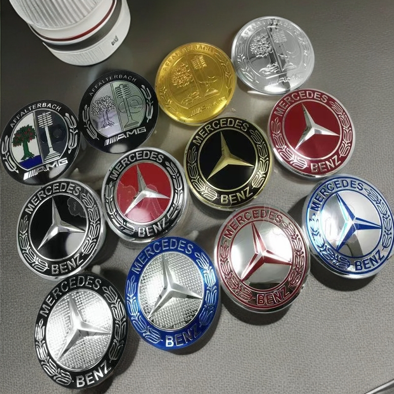 * 4Pcs Capa Do Centro Da Roda Carro Cubo Adesivo Para Mercedes Benz AMG Brabus Apple Tree Lorinser Cla Gla Gls Glc Cls Gle W205 W176