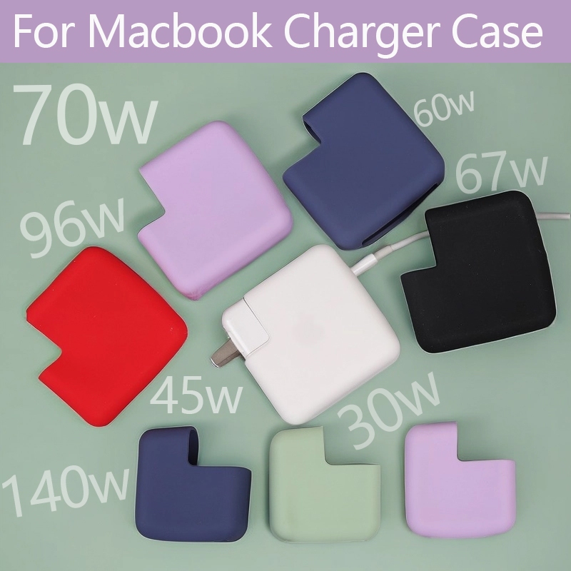 Caso de Cargador de Silício para Macbook Air Pro 13/14/15/16 inch 30W 45W 60W 67W 70W 96W 140W