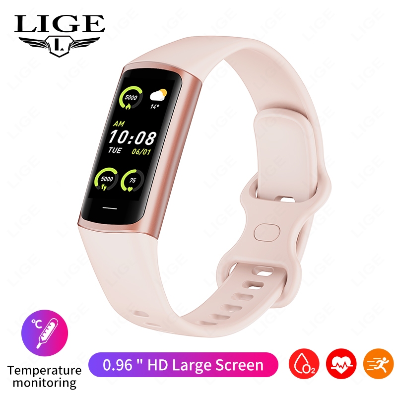 LIGE Novo Relógio Inteligente À Prova Dwaterproof Água Monitoramento De Saúde Esporte Pulseira Bluetooth Smartwatch Para