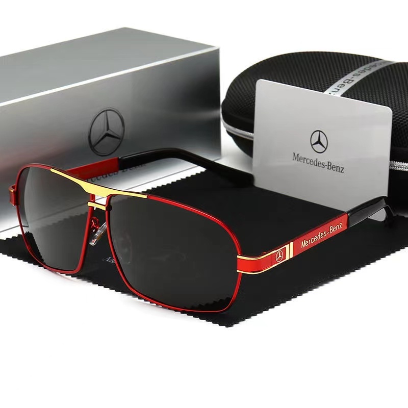 Mercedes Benz óculos de sol masculinos Male Retro Grande Moldura Polarizada Proteção UV400