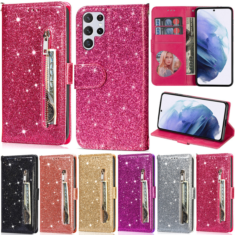 Capa Com Zíper Para Samsung Galaxy S25 Ultra S24 Ultra S23 Ultra S22/A55 A35 A25 S25 Plus S24 Plus S22 Plus S23+