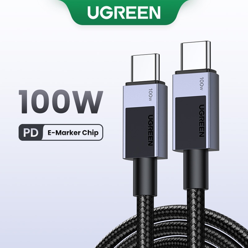 Cabo De Carregamento Rápido UGREEN PD 100W Tipo C Dados USB 3.0 Para iPhone 15 , Samsung S24 Ultra , Xiaomi Android iPad - Mobile & Gadgets
