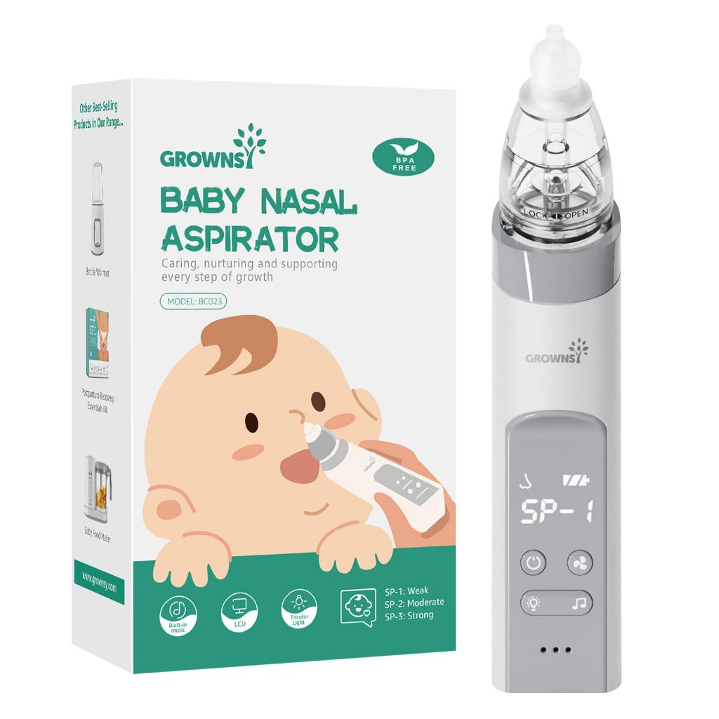 Aspirador Nasal Elétrico Nasal para Bebês à prova d'água Aspirador Nasal de Congestão Infa...