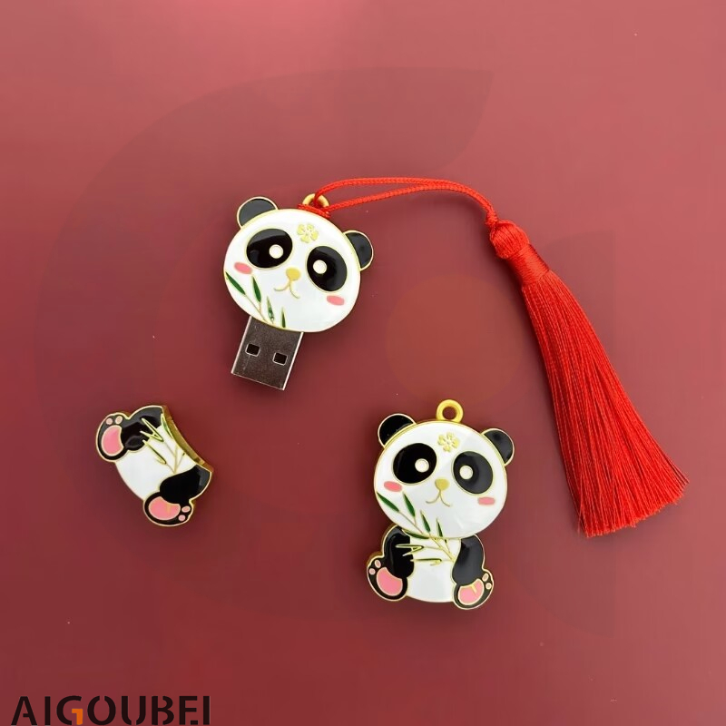 Pen drive De metal Criativo panda flash USB De Alta Velocidade Mini Memória plug and play universal 2.0 1GB 2GB 4GB 8GB 16GB 32GB 64GB 128GB 2TB Em Estoque
