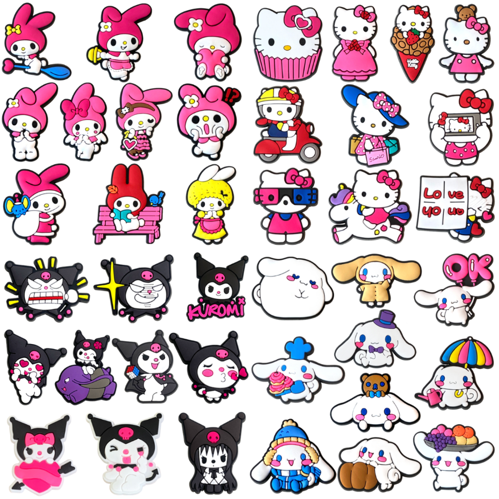 MEIDJ Encantos De Sapato 40 Estilos De Decorações Lindos Acessórios De PVC Com Botão