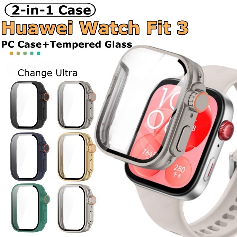 Para Huawei Watch Fit 4/4pro/3 Caso De Vidro Temperado Fit3 Protetor De Tela De Smartwatch Relógio Inteligente Capa Comp em Oferta na Shopee