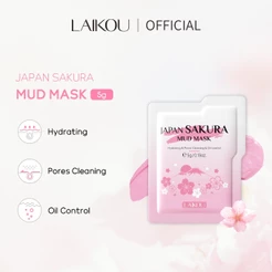 LAIKOU Japão Máscara De Lama Sakura 5g * 1pc Limpeza Profunda Da Pele Óleo Hidratante Conrtol Anti Envelhecimento