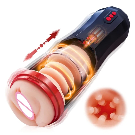Automatic masturbador masculinovibrador Telescópica Rotação Vibração Vagina Masturbação Bomba peniana Bolso Pussy sexy shop produto adulto