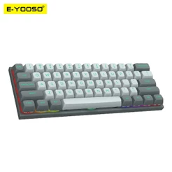 E-YOOSO Hz-61 RGB USB Mini 8K RT Teclado De Jogo Mecânico Interruptor Magnético 61 Chave Com Fio Para Computador PC Portátil Cabo Destacável pc