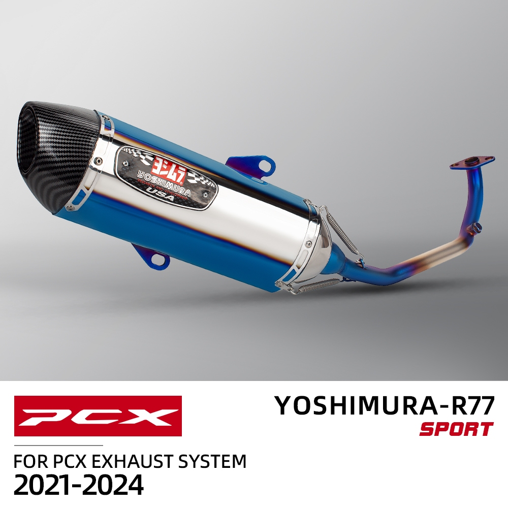 Silenciador De Corrida Totalmente Azul yoshimura R77 Para Sistema De Escapamento Completo Honda PCX PCX160
