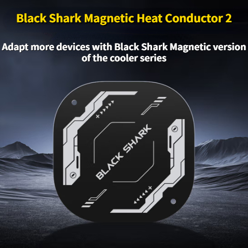 Tubarão Preto Magnetic HEAT-CONDUCTOR 2 Placa Metálica Magnética Universal Chapas De Ferro Base De Suporte De Telefone Magnético Para Resfriador 4Pro 3Pro 2Pro Adesivo COD