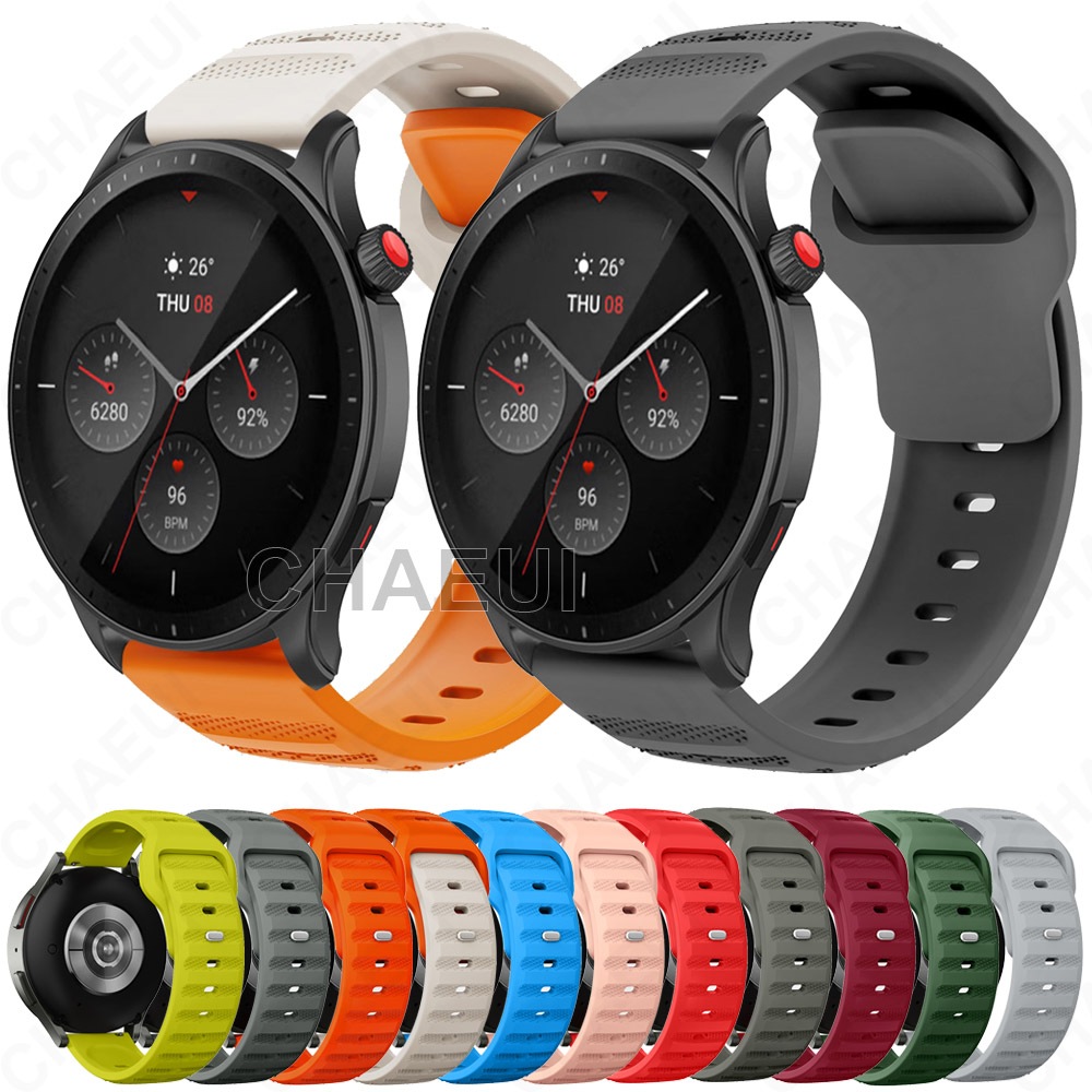 Substituição De Pulseira De Silicone Para Amazfit GTR 4 3 Pro 2 / Balance 2 / Cheetah Pro / GTR Mini / Active 2
