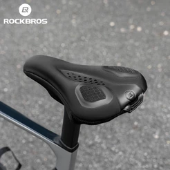 ROCKBROS Capa De Almofada De Bicicleta Sela De Algodão Para Com Memória Espessante Confortável À Prova De Choque Assento Respirável