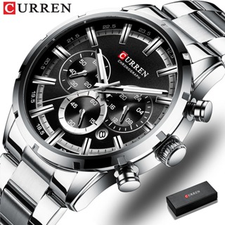 Relógio de Pulso CURREN em Aço Inoxidável com Cronógrafo / Relógio de Quartzo de Marca de Luxo Masculino Esportivo 8355 em Oferta na Shopee