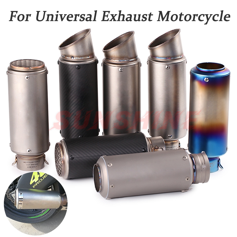 51mm 60mm Silenciador De Escapamento De Motocicleta Tubo De Motocross Projeto SC Para Universal em Oferta na Shopee