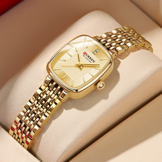 CURREN Novo Relógio Feminino Marca Original De Aço Inoxidável Quadrado De Luxo Discagem Casual De Negócios Desportivos Quartzo À Prova D'água 9093 X em Oferta na Shopee