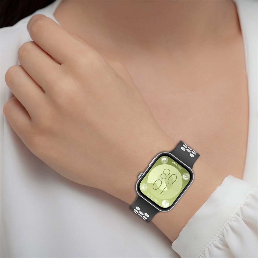 Pulseira De Substituição De Silicone Cor Dupla Para Huawei Watch Fit 3 4 5 Pro — imagem 2 de 2