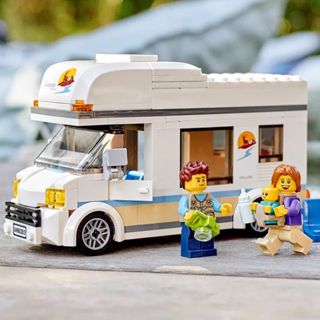 Novo produto série cidade viagem feriado acampamento RV jogar casa meninos meninas educacional montagem blocos de constr em Oferta na Shopee