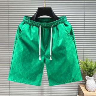 Shorts de secagem rápida masculino estampa completa flor escura folha de quatro folhas lazer férias meninos meninas ser em Oferta na Shopee