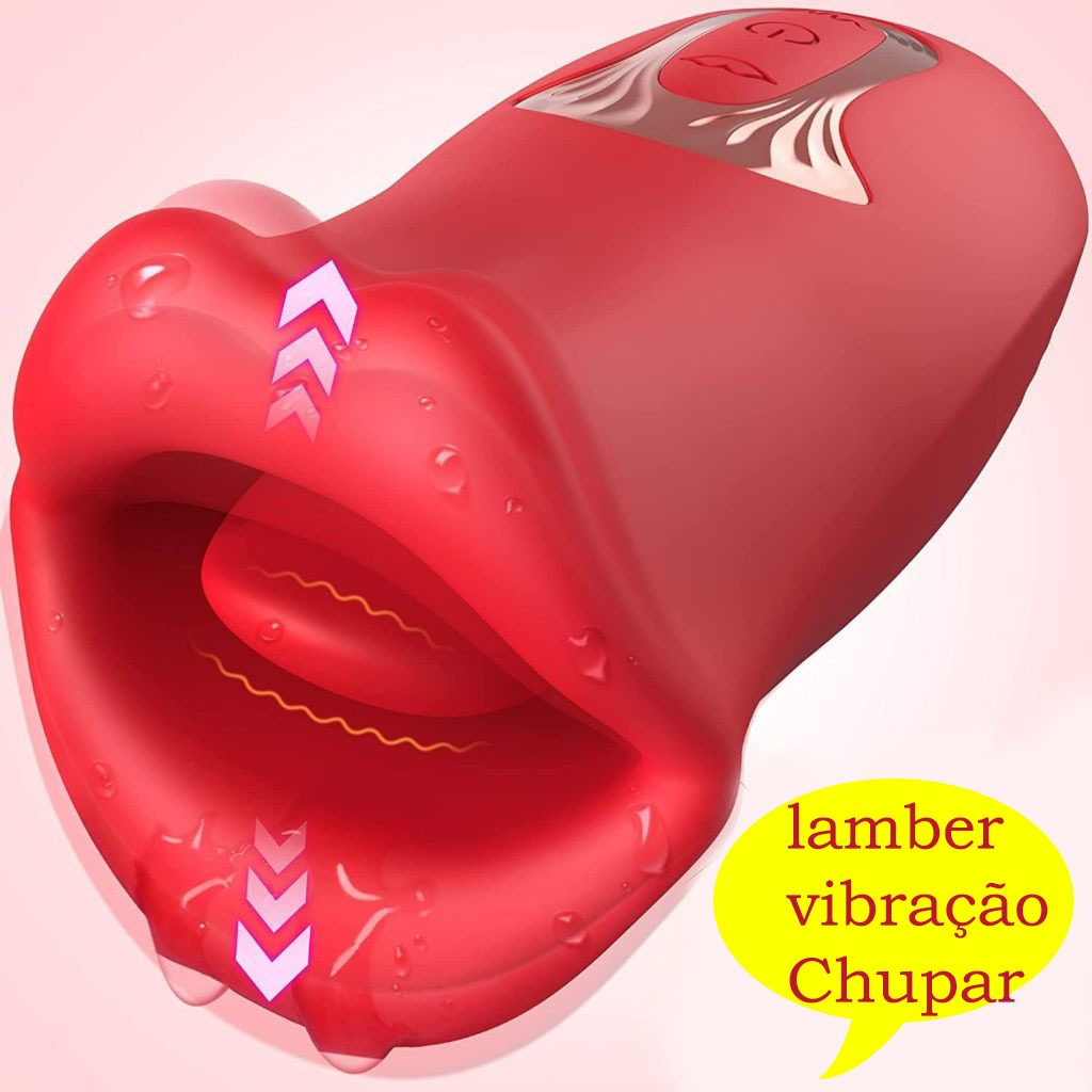 Vibrador Chupador De Língua De Brinquedo Sucção Mamilo Feminino Rosa 3D Estimulador Sem Fio Massajador Anal Love Sex Toys Clitoris Suck