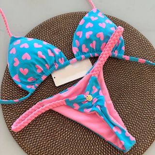 Biquini Feminino Fato de banho  Moda Feminina Impressão Praia Férias em Oferta na Shopee