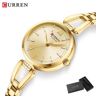 CURREN Relógio Feminino Original De Luxo Moda Genuína Marca Top Brand Esportes Empresariais Aço Inoxidável Quartzo Impermeável 9092 em Oferta na Shopee