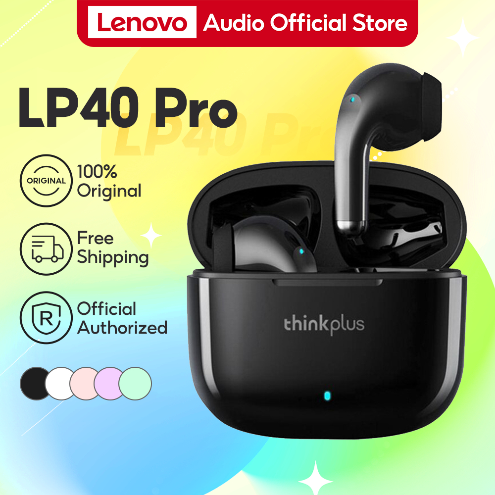 Fone De Ouvido Sem Fio Lenovo LP40 PRO  LP40 Bluetooth 5.1  Com Microfone E Música HD Atualização IPX5 Earbuds Low latency Gaming TWS with mic HD Music Earpieces audio