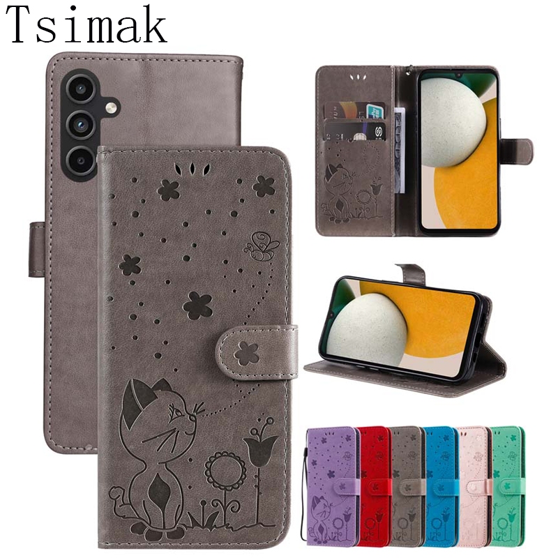 Carteira Luxuosa Capinha Para Samsung A15 A25 A35 A55 5G A05 A05S M15 M55 F15 Flip Celular Portátil De Couro Coque Capa