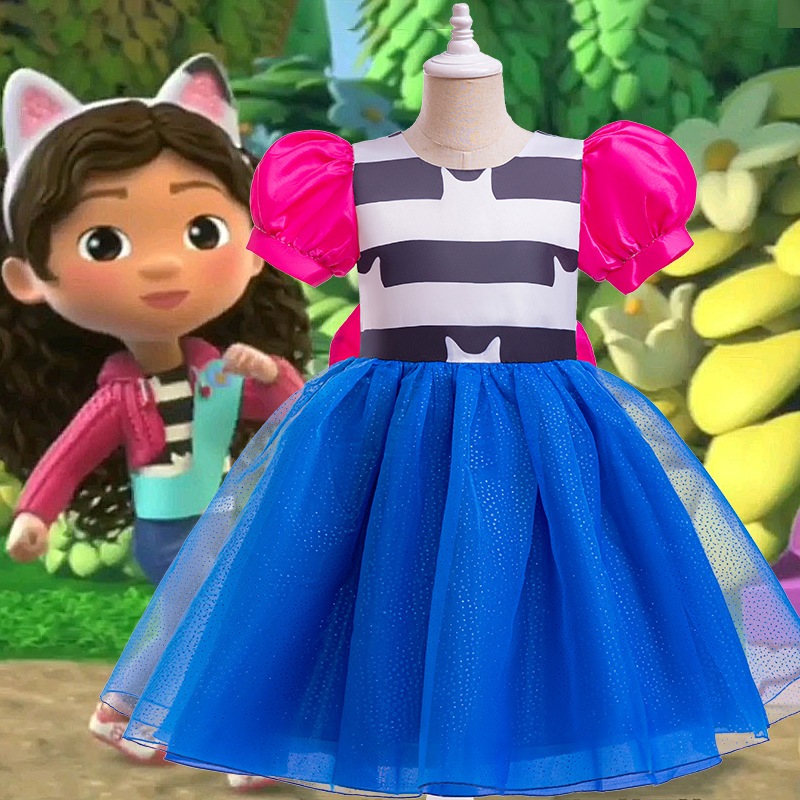 Gabby Vestido de Verão para Meninas Cosplay Princesa Vestido De 3-10 Anos Roupas Infantis em Oferta na Shopee