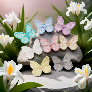 48Pcs 3.5 * 4.5cm Borboleta De Malha Bordada Para Roupas De Bricolage Cabeleireiro Decoração Chapéu Sapatos Patches Acessórios em Oferta na Shopee