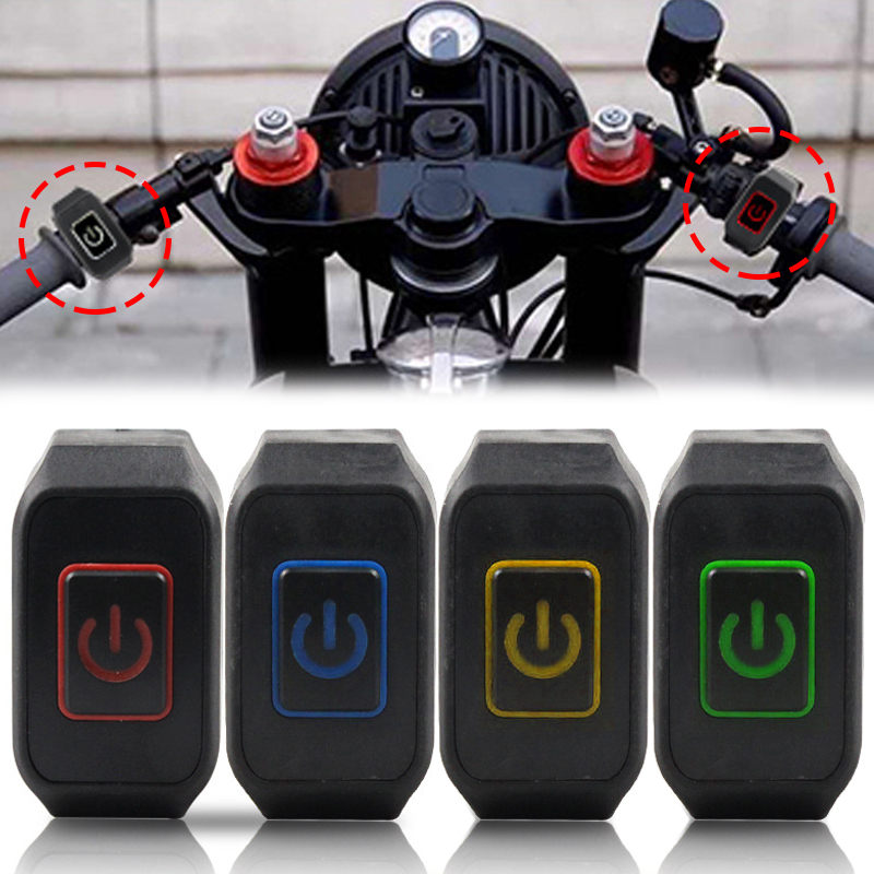 Detalhes do Botão De Interruptor Modificado De Motocicleta Controle De Buzina De Farol ON/OFF Para Interruptores À Prova D'água De 22mm Montagem Em Guidão