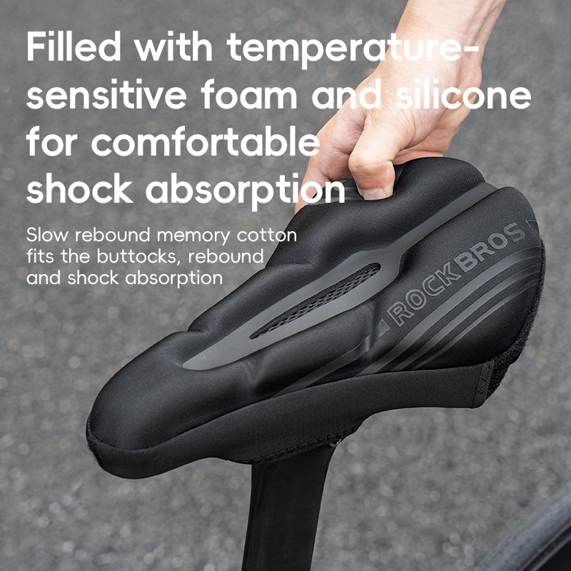 ROCKBROS Capa De Almofada De Bicicleta Com Ranhura Oca Dissipação De Calor MTB Respiravel Sela De Estrada Material Espumante Sensível À Temperatura Absorção De Choque em Oferta na Shopee