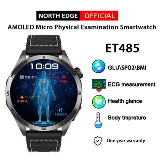 North EDGE ET485 AMOLED Full Touch Screen Relógio Inteligente ECGE Micro Body Detection Blood Sugar Monitoramento da Pressão Arterial do Sono Compatível com o Sistema IOS Android Alta Pressão Arterial IP68 à prova d'água em Oferta na Shopee