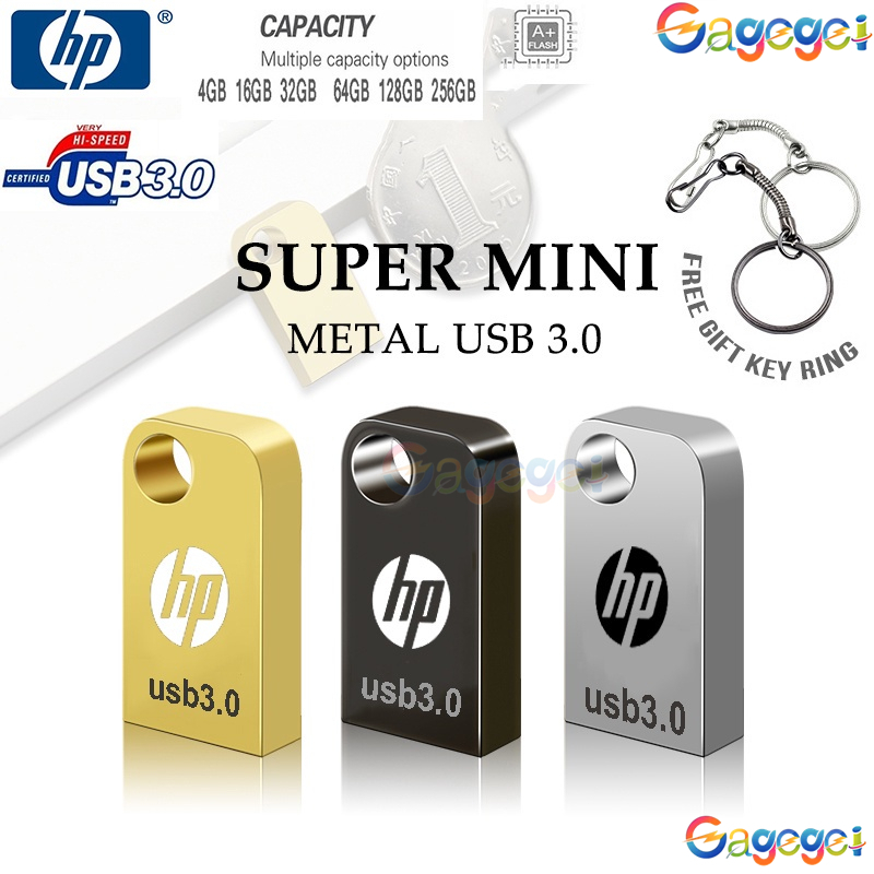 HP 3.0 2TB mini USB Portátil De metal 1TB 128GB 64GB 8GB 16GB 32GB pendrive