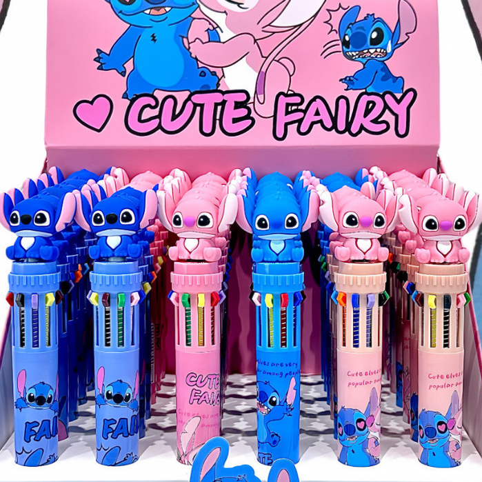 Caneta De Ponto De Dez Cores Multicolor Conta Manual Papelaria Criativa Prêmios De Artigos Para Estudantes Material em Oferta na Shopee