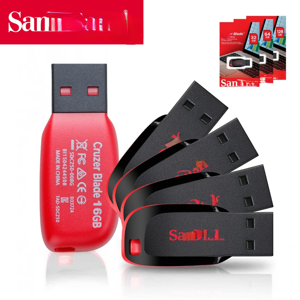 Flash USB 256GB 128GB 64GB 2.0 CZ50 Disco Memoria 16GB 8GB 4GB Memória Vara Pen Drive 32GB