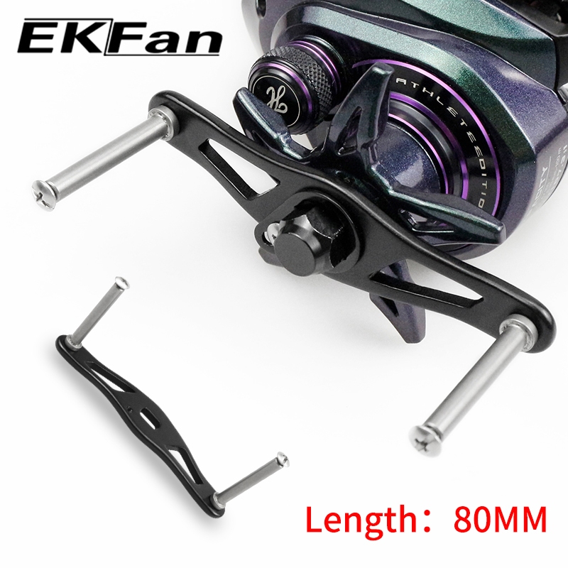 EKfan 80MM Alça De Carretel De Pesca Liga De Alumínio Para 8 * 5/7 * 4mm Daiwa shimano DIY Peças De Arremesso