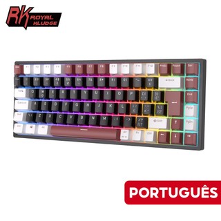 RK ROYAL KLUDGE RK84 Warrior 84 Teclas RGB Teclado Mecânico Sem Fio De Modo Triplo Com ISO Layout em Oferta na Shopee
