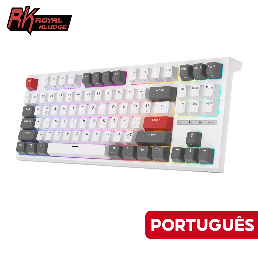 Novo RK R87 Royal Kludge 87 Teclado Mecânico De Jogo Profissional Com Chave Hotswap