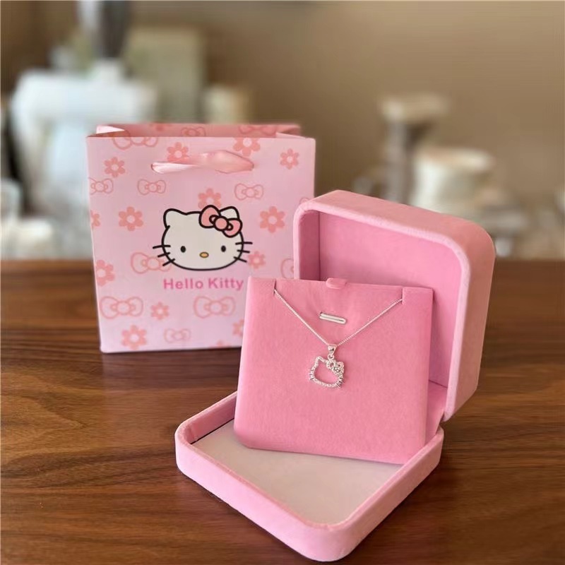Colar De Aniversário Kitty , Pingente Feminino Doce E Bonito , Corrente De Colarinho Como Presente Para Melhor Amigo em Oferta na Shopee