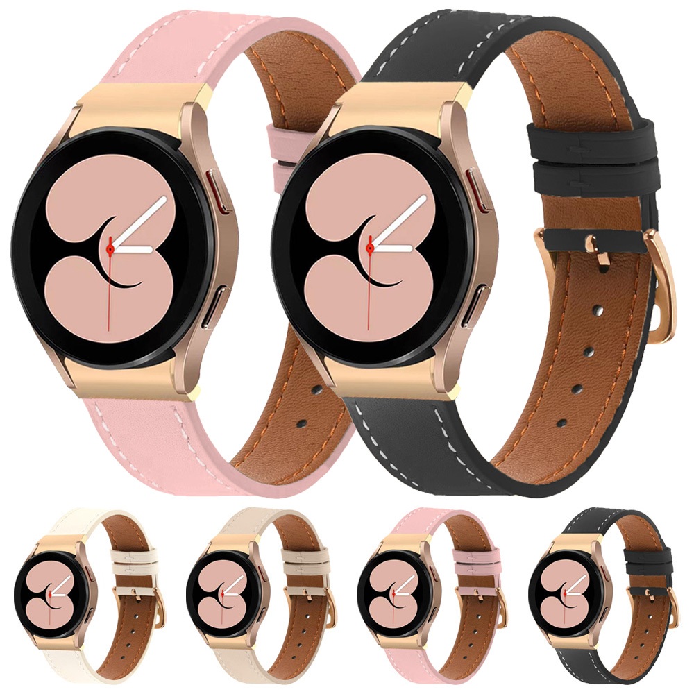 Pulseira De Couro Galaxy Watch 7 FE 6 5 Pro 4 44mm 40mm 45mm Classic 47mm 43mm 46mm 42mm
