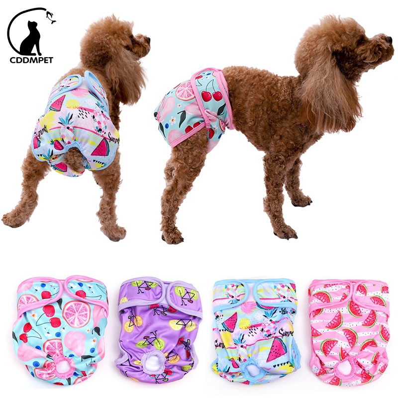 Calça Fisiológica Fêmea Cueca De Cachorro Roupa Lavável Fralda À Prova D'água Para Cães Menstruação