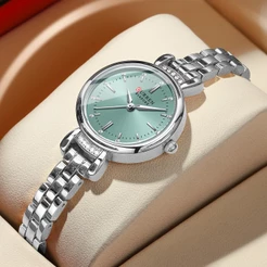 CURREN New Women's Watch Marca Original Correia De Aço Inoxidável Pequena Discagem Moda Quartzo Impermeável 9098 XS