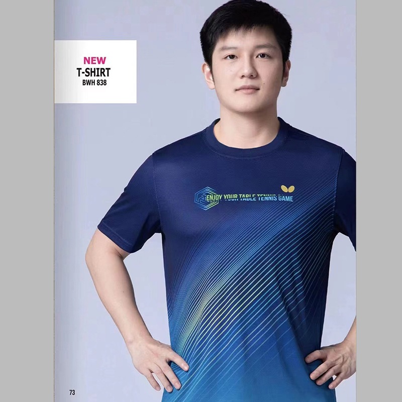 2024 Butterfly Quick Drying Table Tennis Suit Boys's Short sleeved Women's Top Competição Esportiva De Tênis De Mesa De Secagem Rápida Impressão De Roupas De Treinamento Esportivo