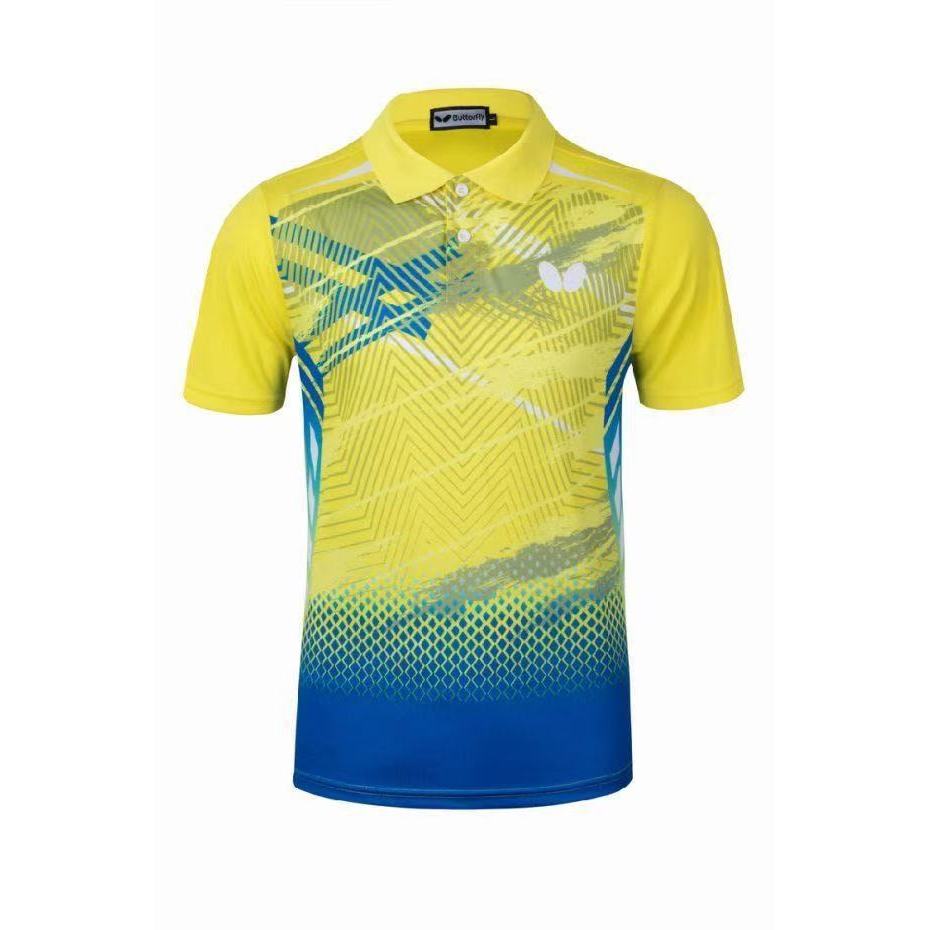 2024 Nova Competição De Tênis De Mesa Butterfly Para Homens E Mulheres Treinamento Manga Curta Quick Drying Sports Top Wholesale