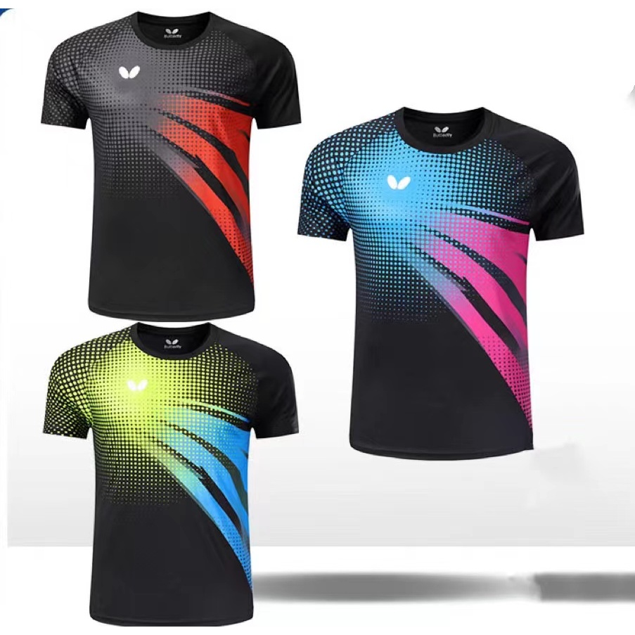 2024 Nova Roupa De Tênis De Mesa Butterfly Para Homens E Mulheres Secagem Rápida Equipe Respirável Estudantes Compra De Tecido Sweatwicking
