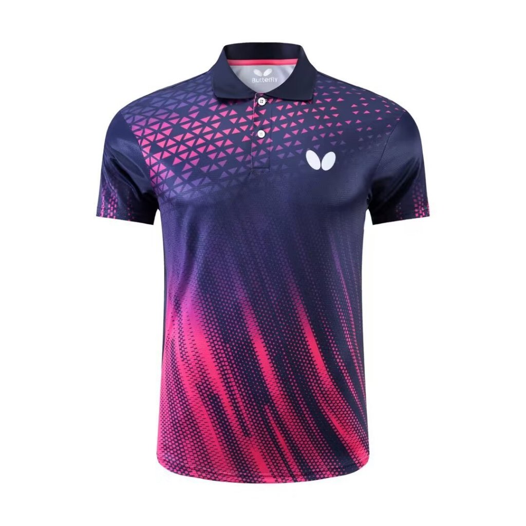 2024 Nova Mesa De Tênis De Butterfly Top Manga Curta Estilo Competição Para Homens E Mulheres Compra De Grupo De Secagem Rápida Respirável